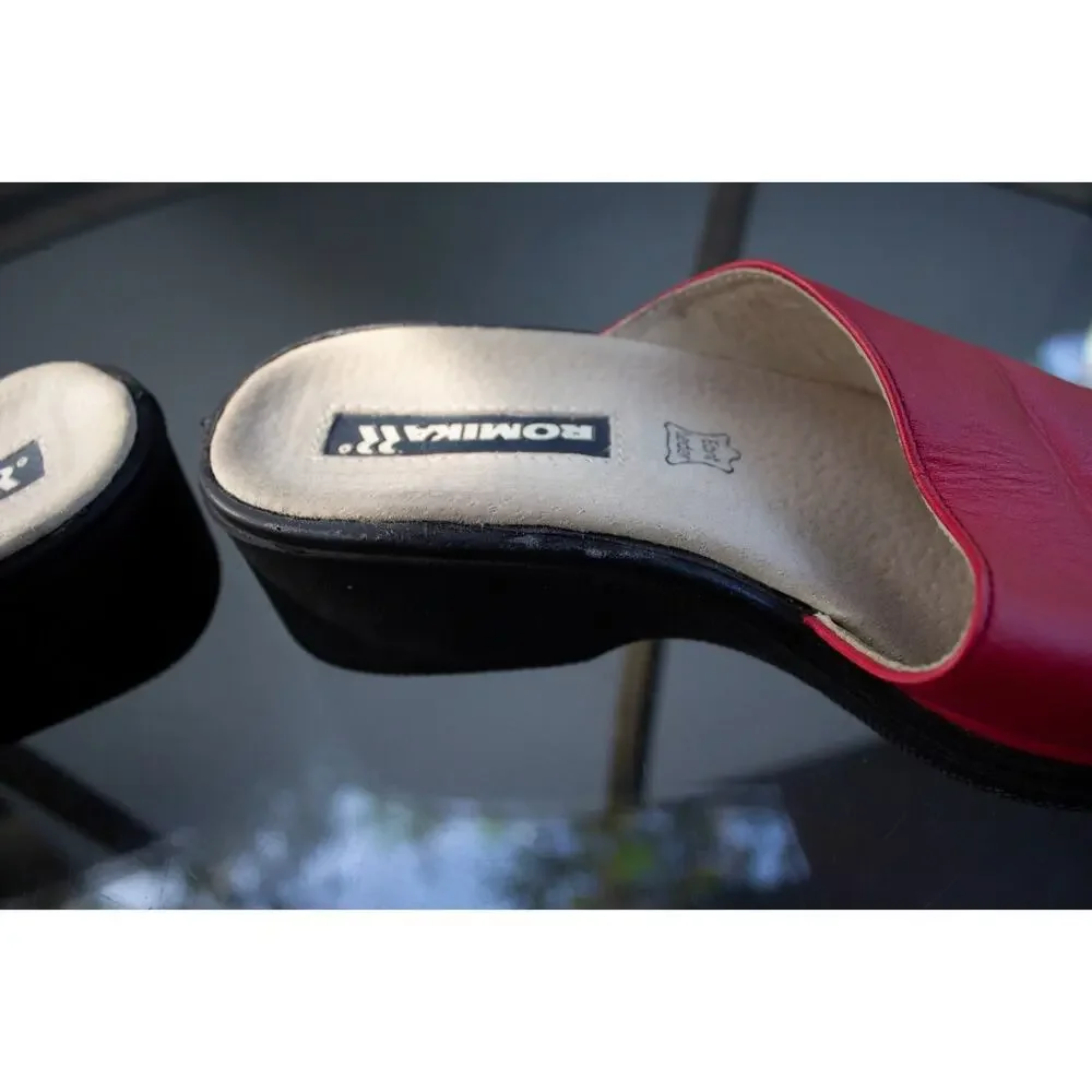 Romika red leather